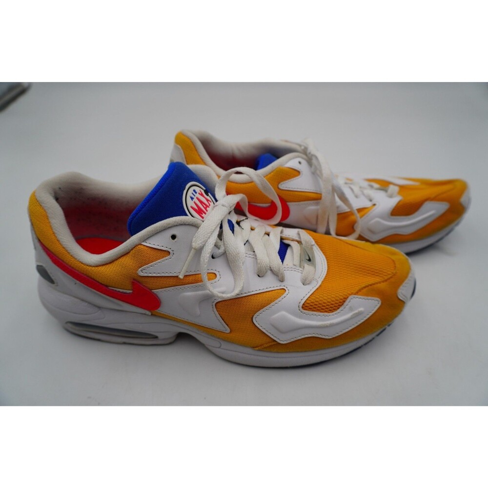 2019 NIKE AIR MAX 2 LIGHT UNIVERSITY GOLD WHITE FLASH CRIMSON BLUE AO1741 Sz10.5